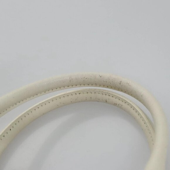 BURBERRY Nova Check Hand Bag Canvas Beige White Auth EC813 - Picture 9 of 16